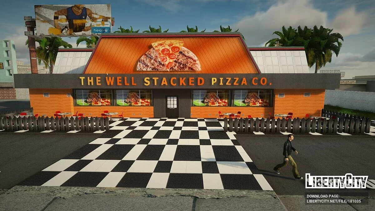Tekstur baru untuk pizzeria di Idlewood / GTA San Andreas