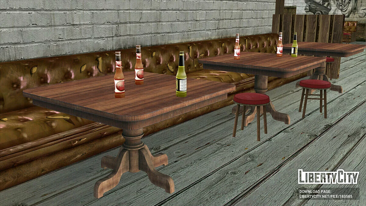 Meja dan kursi HD di bar / GTA San Andreas