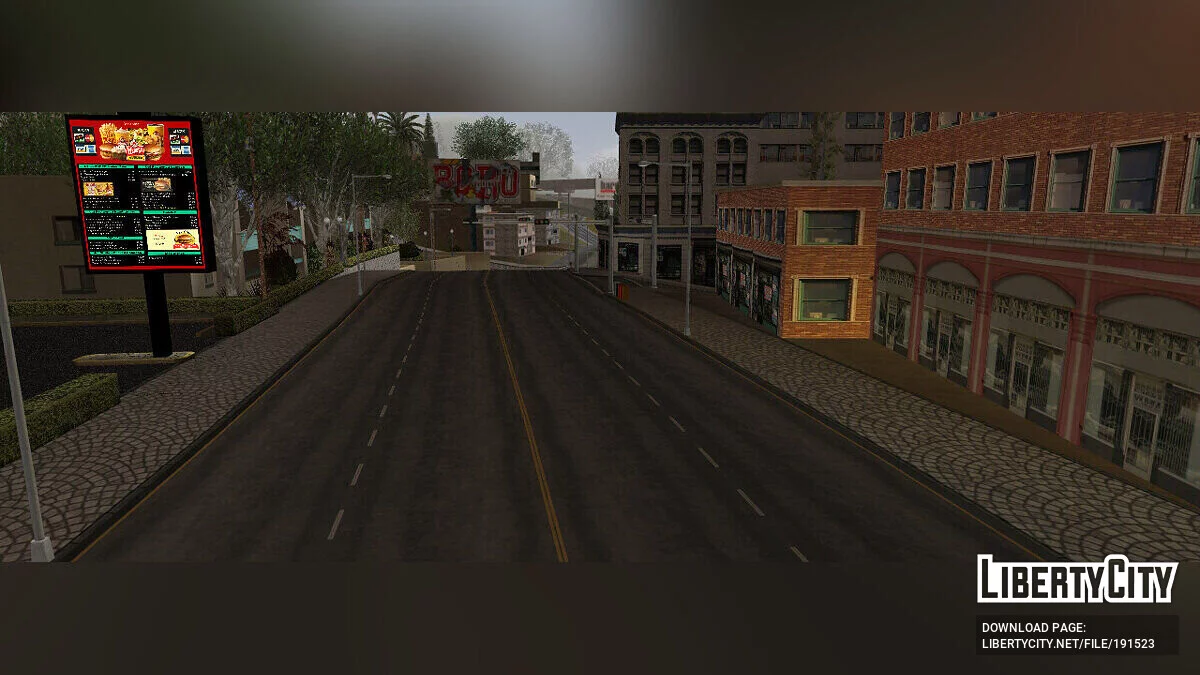Estradas com rachaduras e remendos / GTA San Andreas
