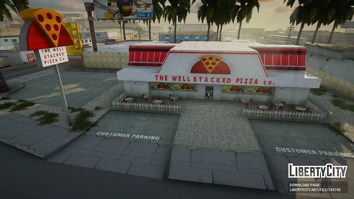 Обновленные текстуры пиццерии The Well Stacked Pizza Co. / GTA San Andreas