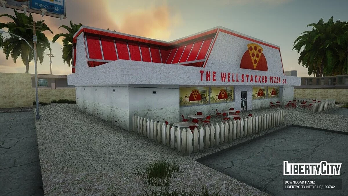 Обновленные текстуры пиццерии The Well Stacked Pizza Co. / GTA San Andreas