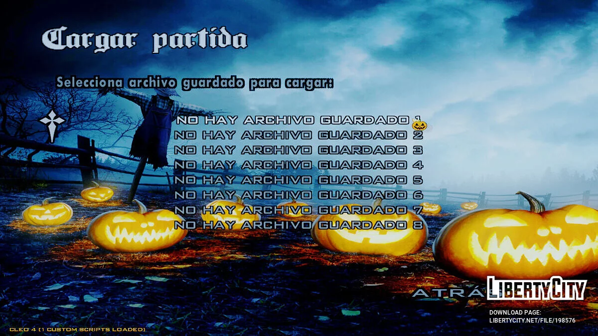 Halloween style menus / GTA San Andreas