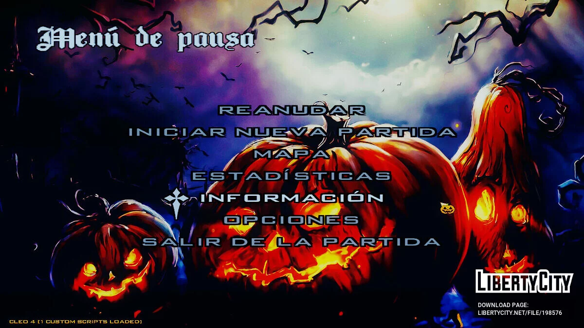 Halloween style menus / GTA San Andreas