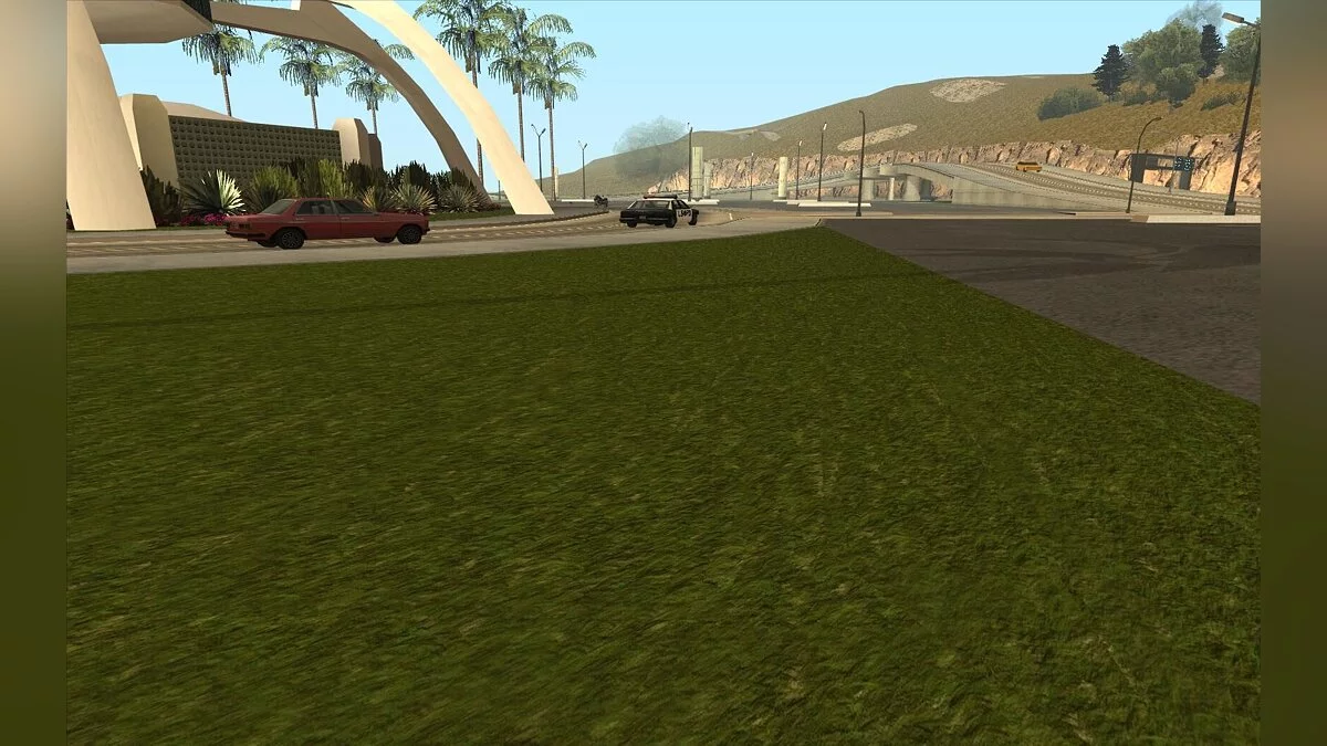 Verbesserte Rasenflächen am Flughafen / GTA San Andreas