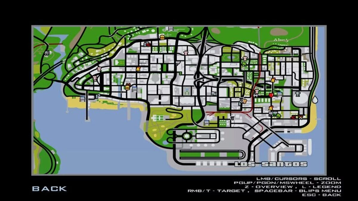 Antarmuka HD, HUD dan Peta / GTA San Andreas