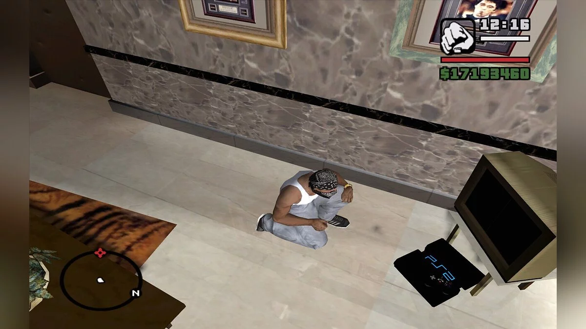 PS2 в доме Си-Джея / GTA San Andreas