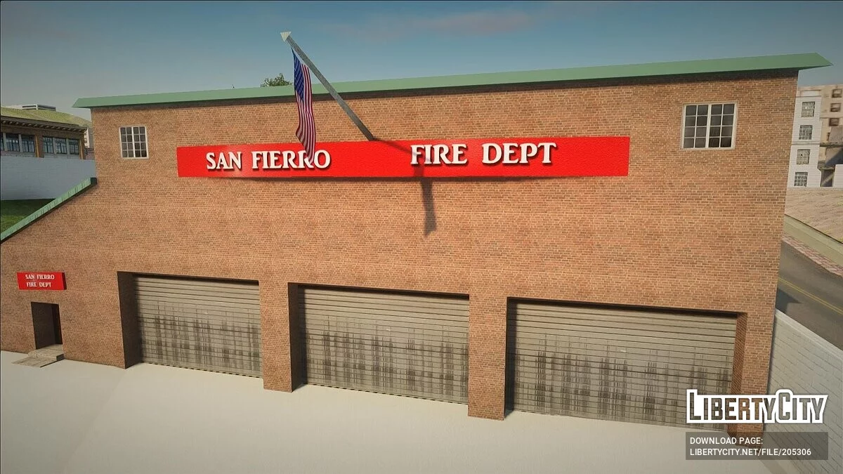 HD textures du service d'incendie de San Fierro 2024 / GTA San Andreas