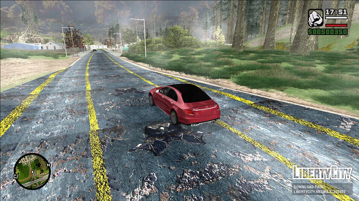 Estrada atualizada em qualidade HD / GTA San Andreas