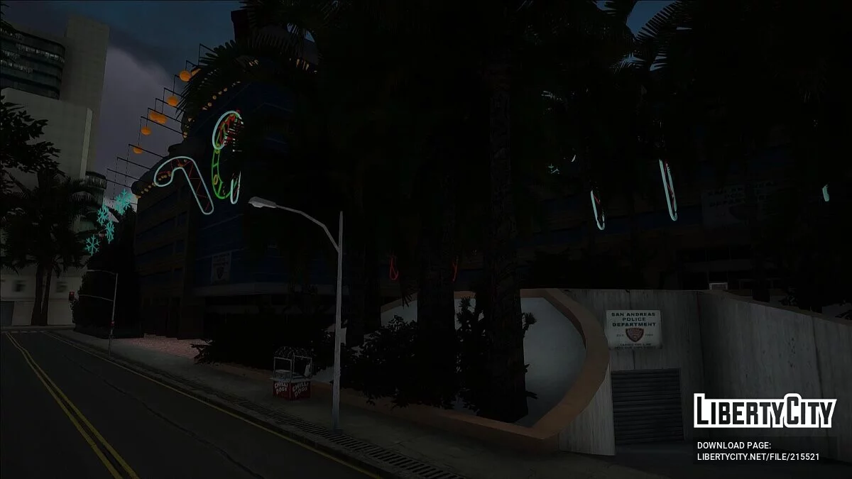 Departemen Kepolisian Las Venturas dalam Dekorasi Tahun Baru / GTA San Andreas