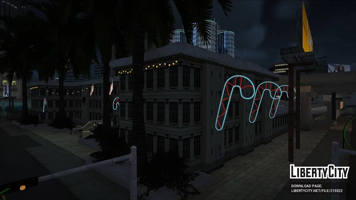 Departemen Kepolisian Los Santos dalam Dekorasi Tahun Baru / GTA San Andreas