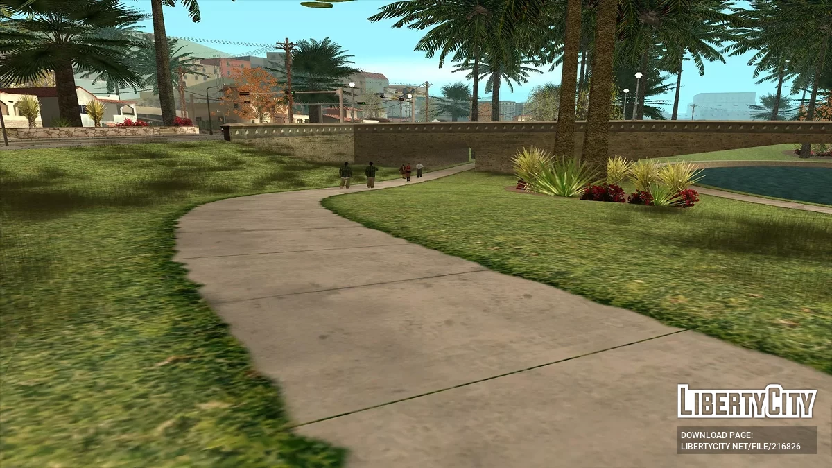 Improved textures for parks and signs / GTA San Andreas