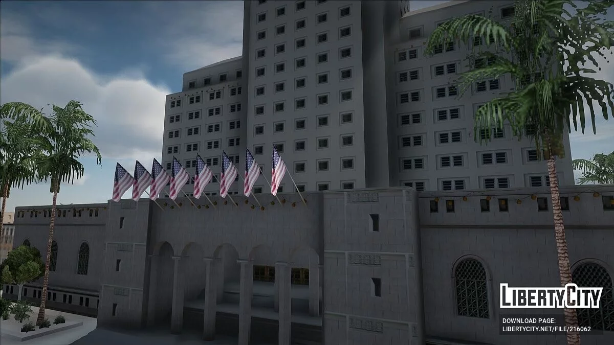 Weihnachts-Girlanden am Rathaus von Los Santos / GTA San Andreas
