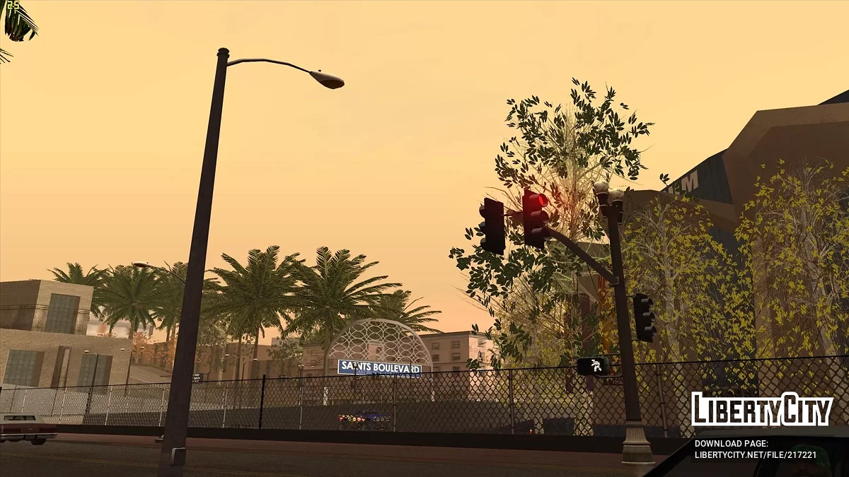 Słupy oświetleniowe i sygnalizatory w stylu GTA 5 / GTA San Andreas