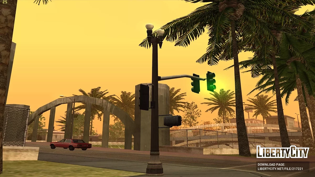 Słupy oświetleniowe i sygnalizatory w stylu GTA 5 / GTA San Andreas