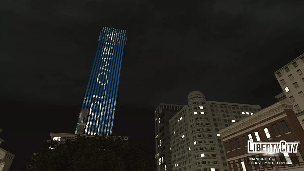 San Fierro Skyscraper Holiday Lights / GTA San Andreas