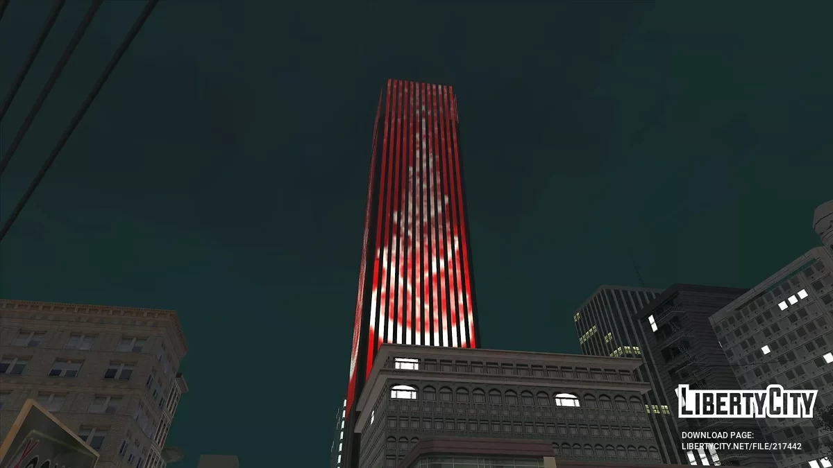 San Fierro Skyscraper Holiday Lights / GTA San Andreas