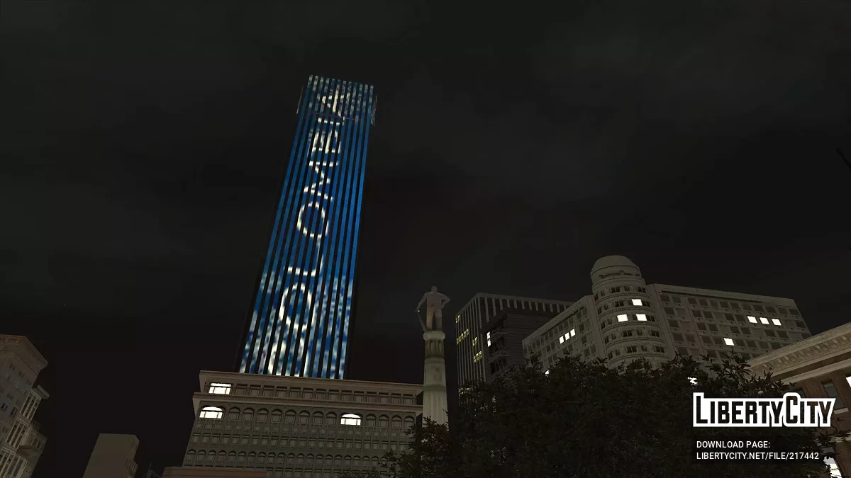 San Fierro Skyscraper Holiday Lights / GTA San Andreas