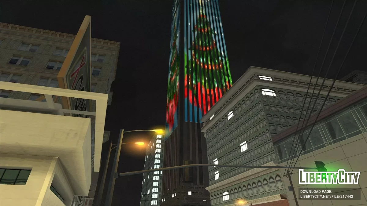 San Fierro Skyscraper Holiday Lights / GTA San Andreas