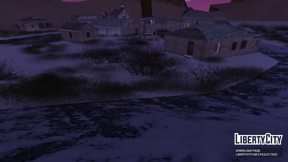 Оновлені дерев'яні будинки в пустелі / GTA San Andreas