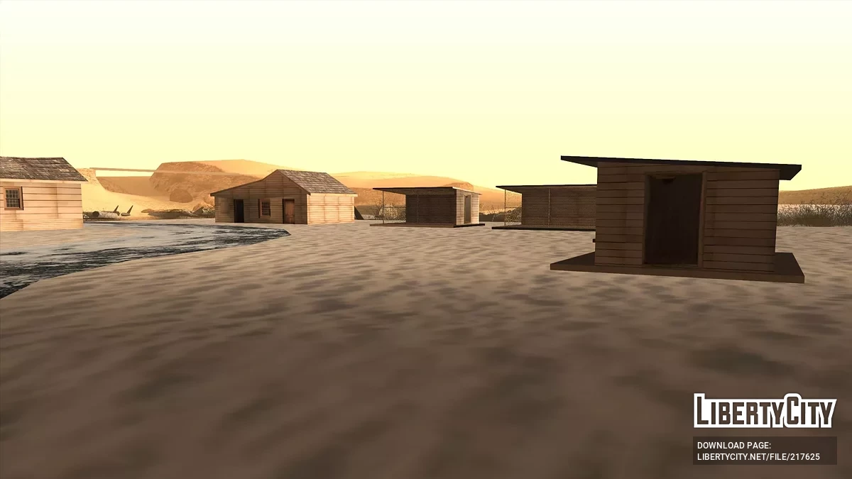 Aktualisierte Holzhäuser in der Wüste / GTA San Andreas