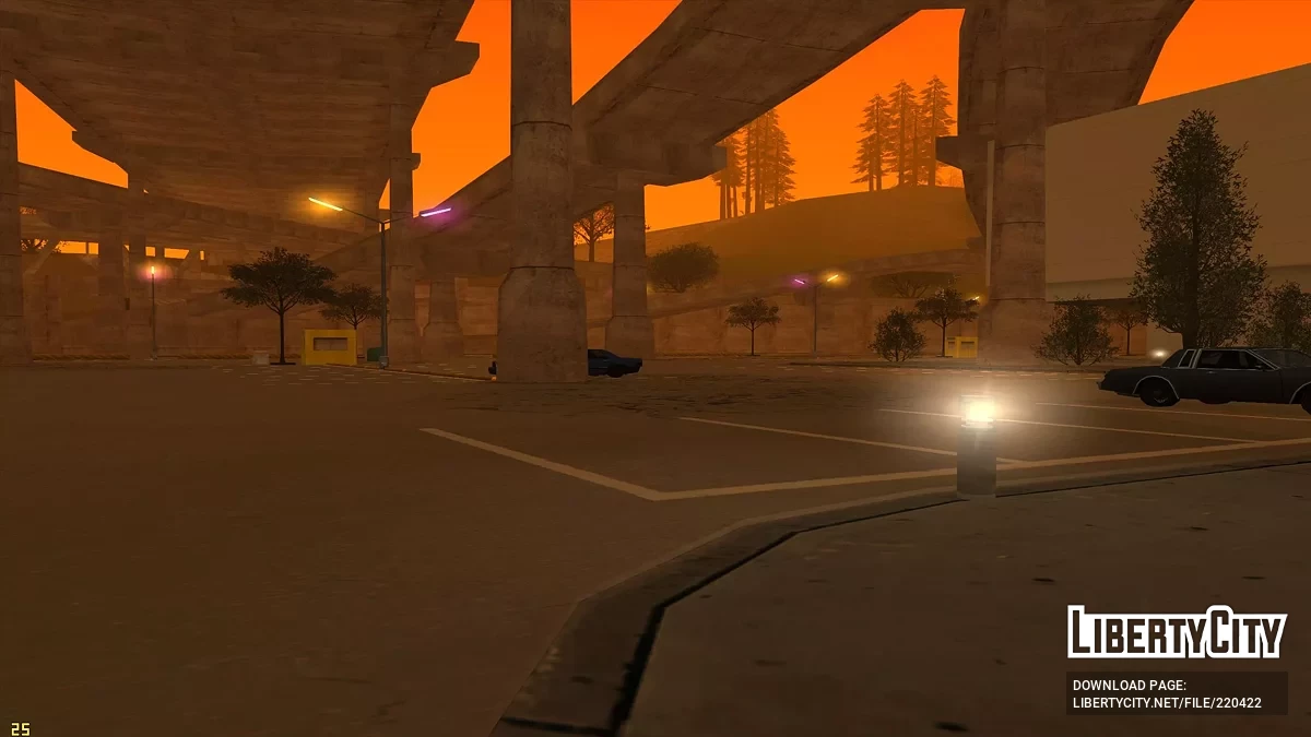 Aparcamiento mejorado en el área de Mulholland / GTA San Andreas
