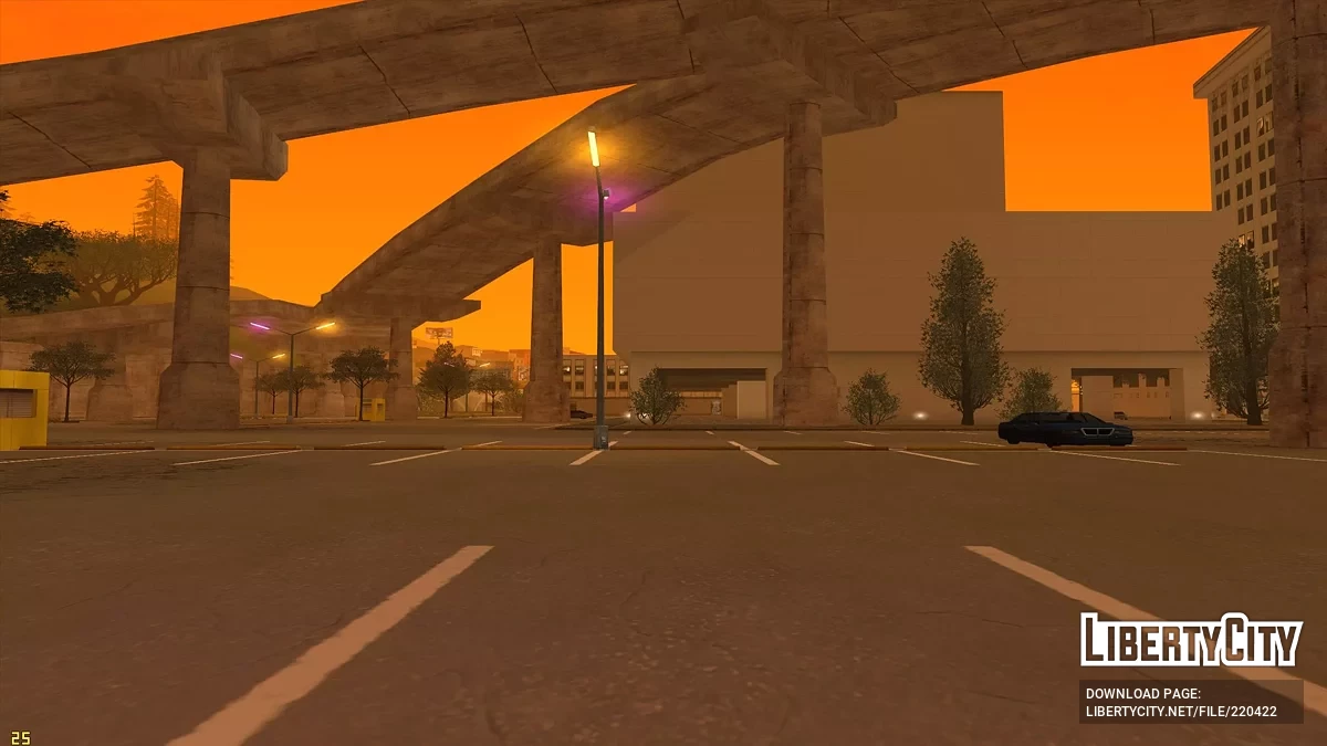 Aparcamiento mejorado en el área de Mulholland / GTA San Andreas