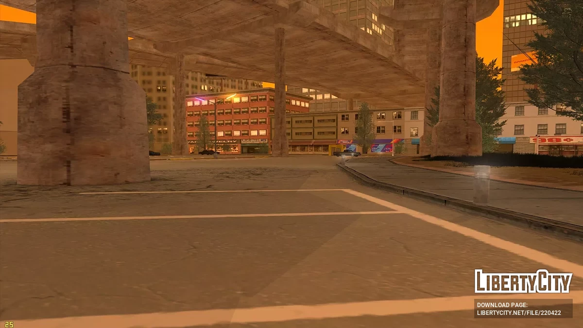 Aparcamiento mejorado en el área de Mulholland / GTA San Andreas
