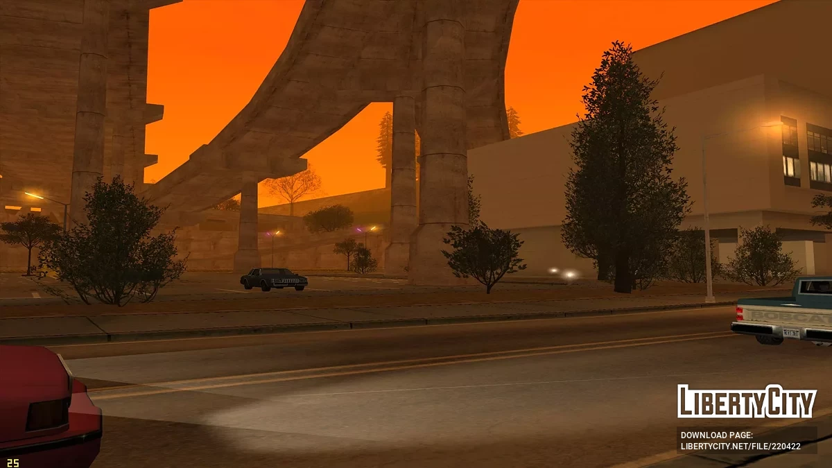 Aparcamiento mejorado en el área de Mulholland / GTA San Andreas