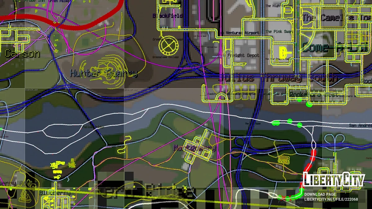 RealMapPaths (Radar) / GTA San Andreas