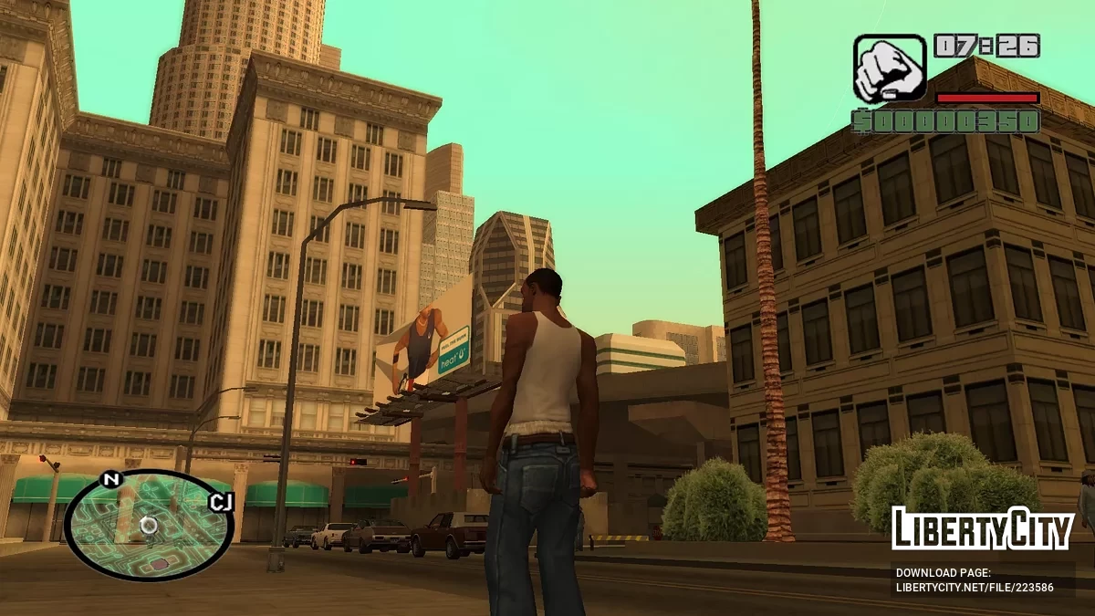 Carte radar néon isolines / GTA San Andreas