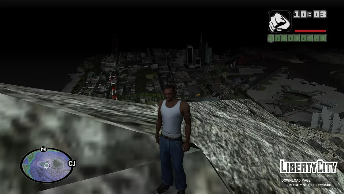 Carte radar néon isolines / GTA San Andreas