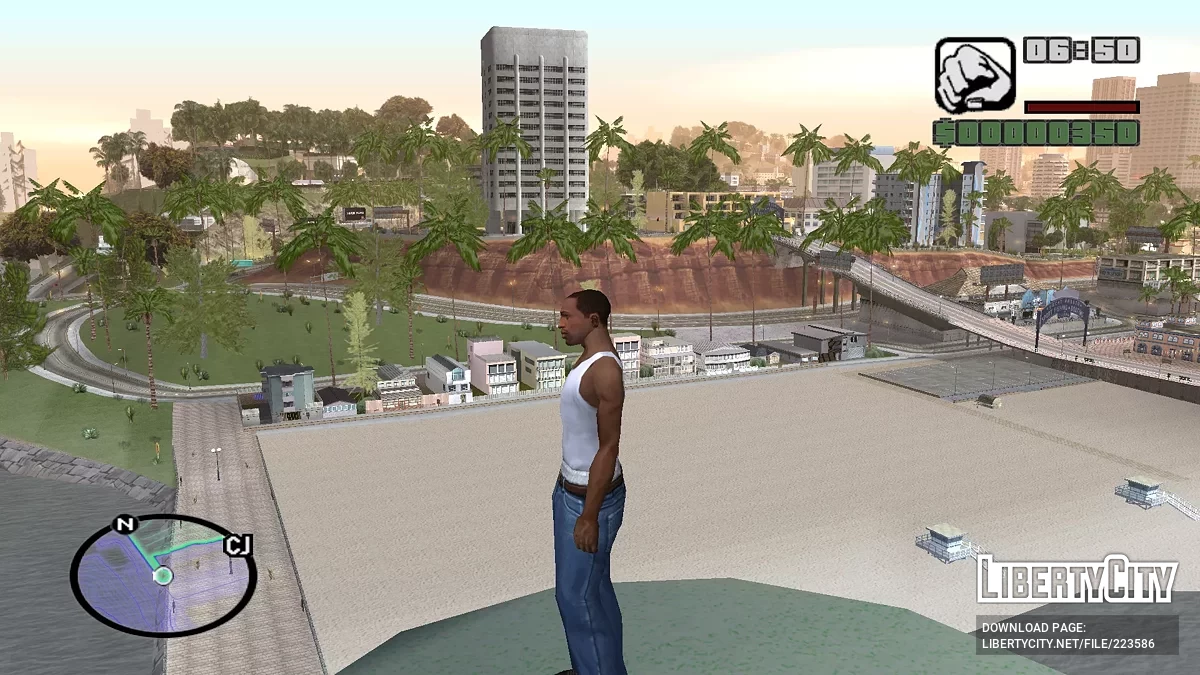 Carte radar néon isolines / GTA San Andreas