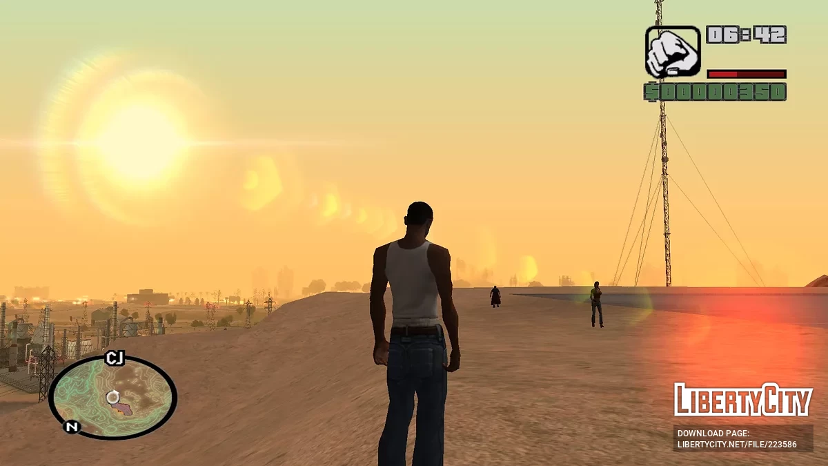 Carte radar néon isolines / GTA San Andreas