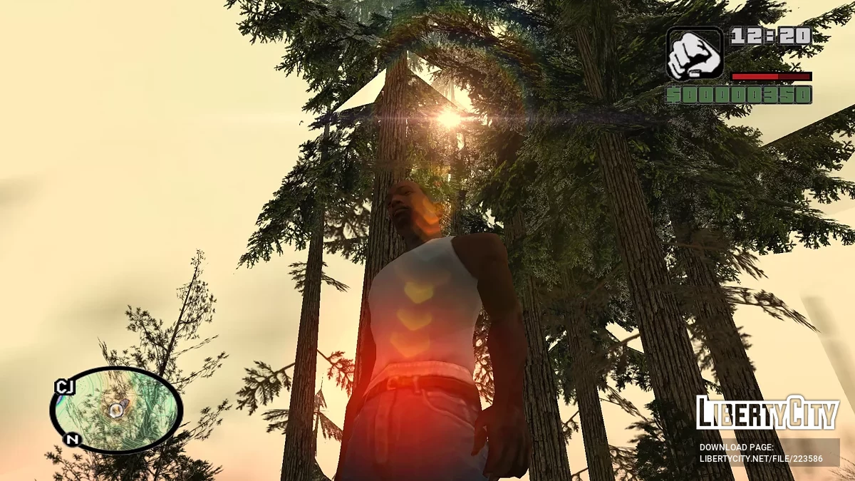Carte radar néon isolines / GTA San Andreas