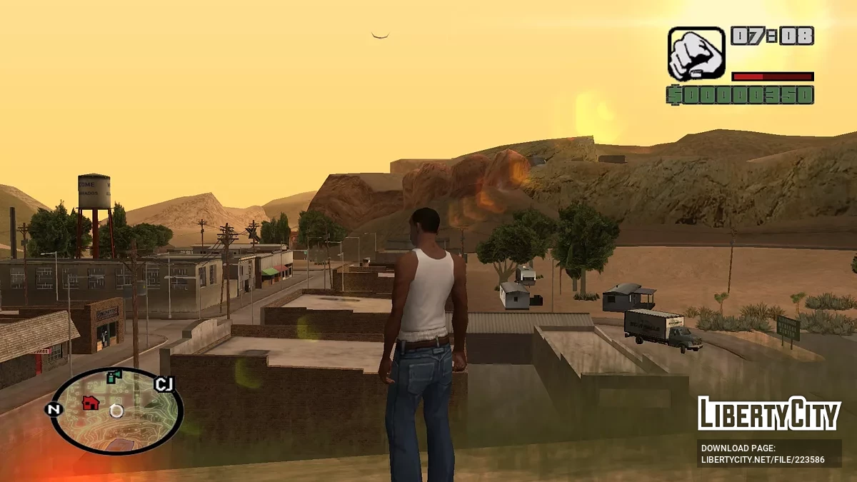 Carte radar néon isolines / GTA San Andreas
