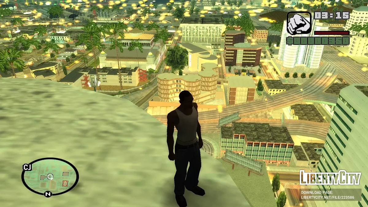 Carte radar néon isolines / GTA San Andreas