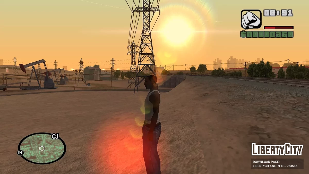 Carte radar néon isolines / GTA San Andreas