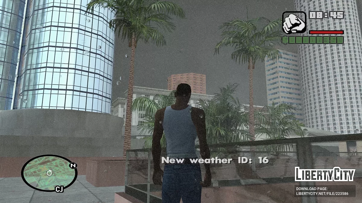 Carte radar néon isolines / GTA San Andreas