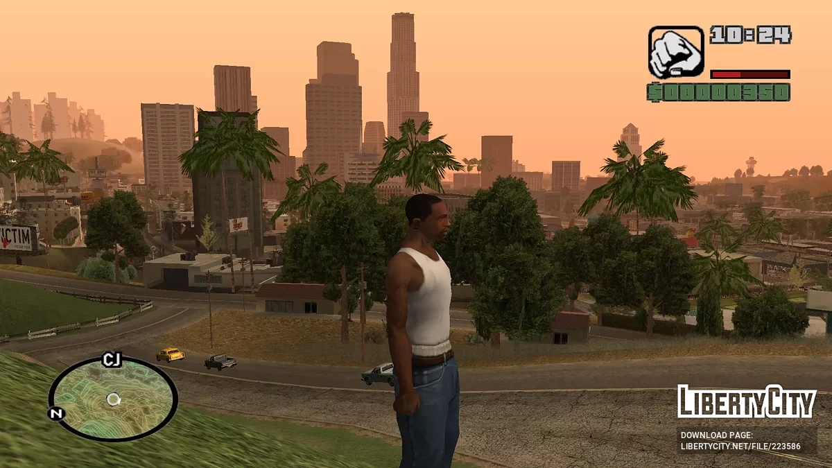 Carte radar néon isolines / GTA San Andreas