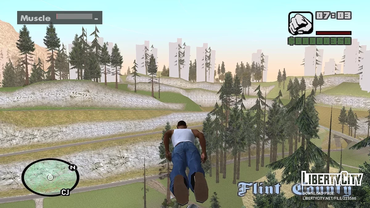 Carte radar néon isolines / GTA San Andreas