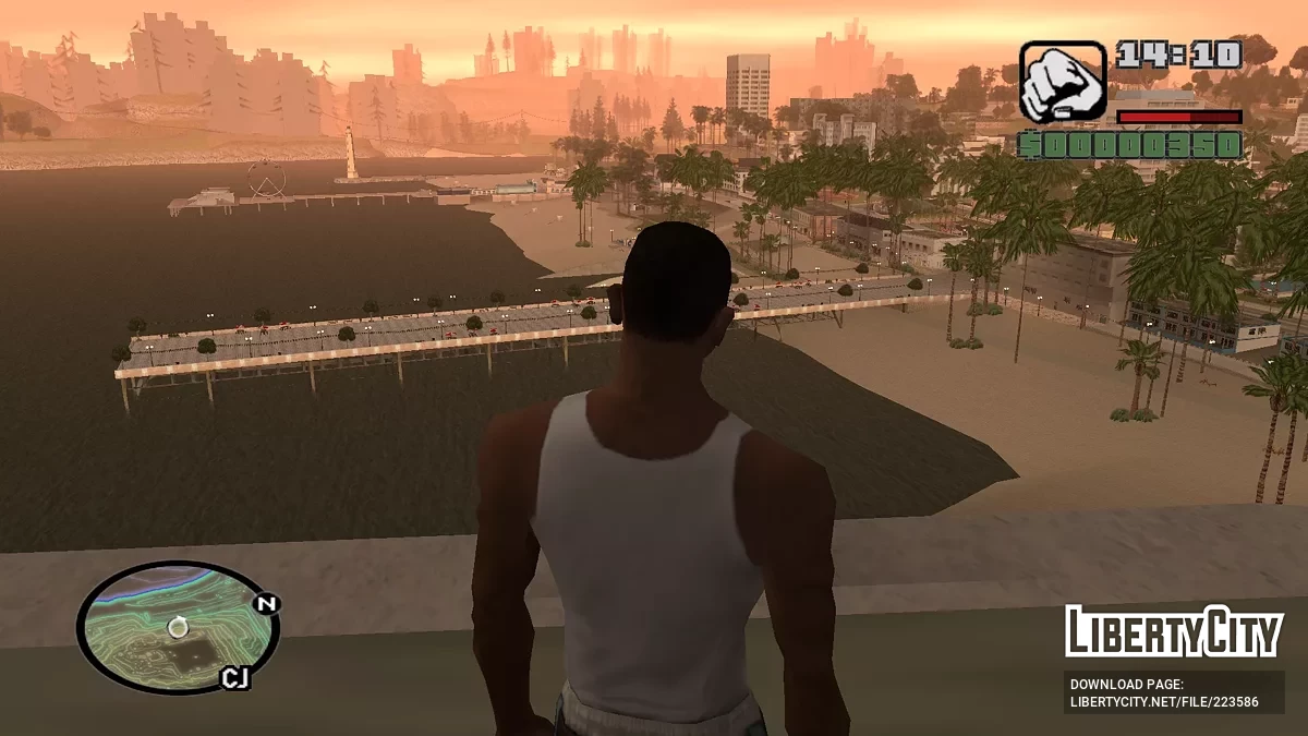 Carte radar néon isolines / GTA San Andreas