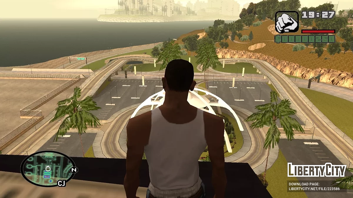 Carte radar néon isolines / GTA San Andreas