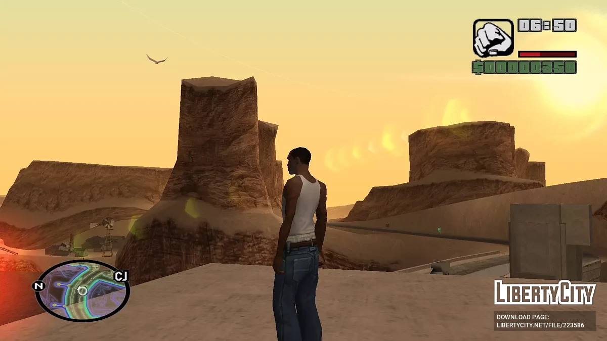 Carte radar néon isolines / GTA San Andreas