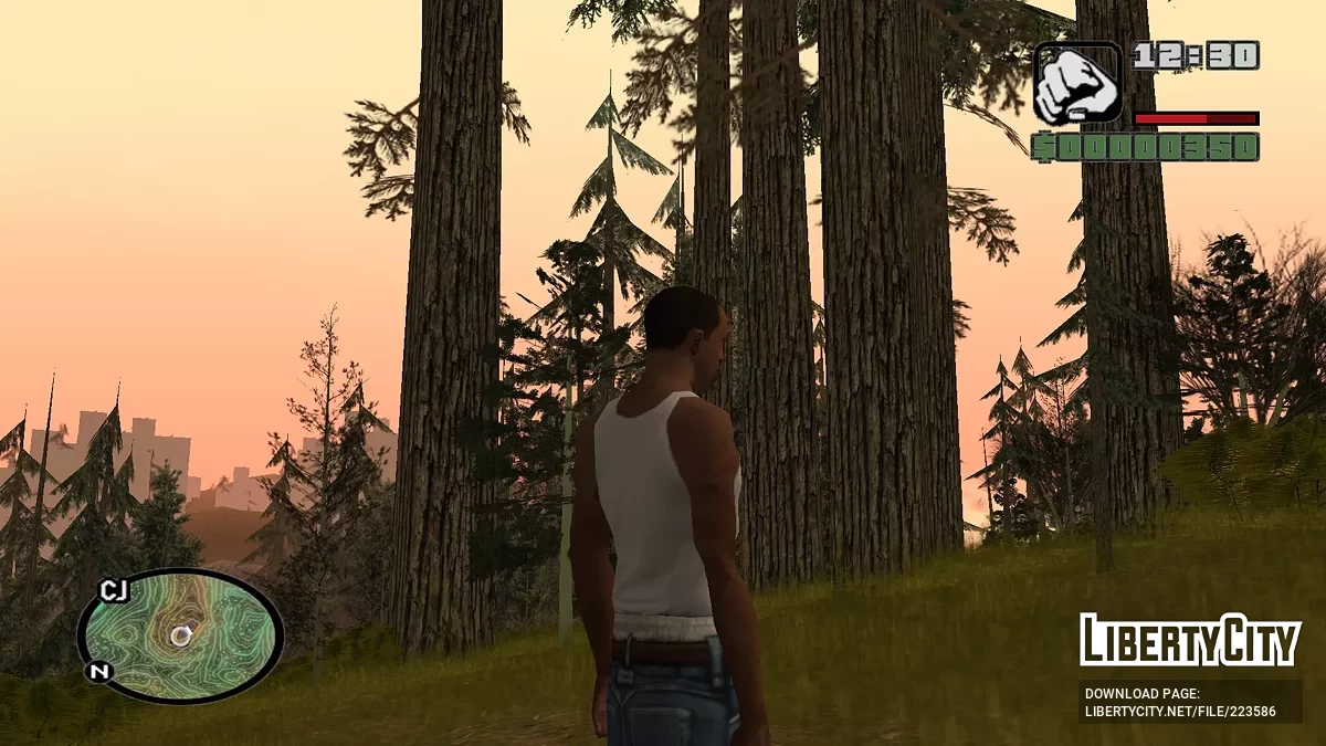 Carte radar néon isolines / GTA San Andreas
