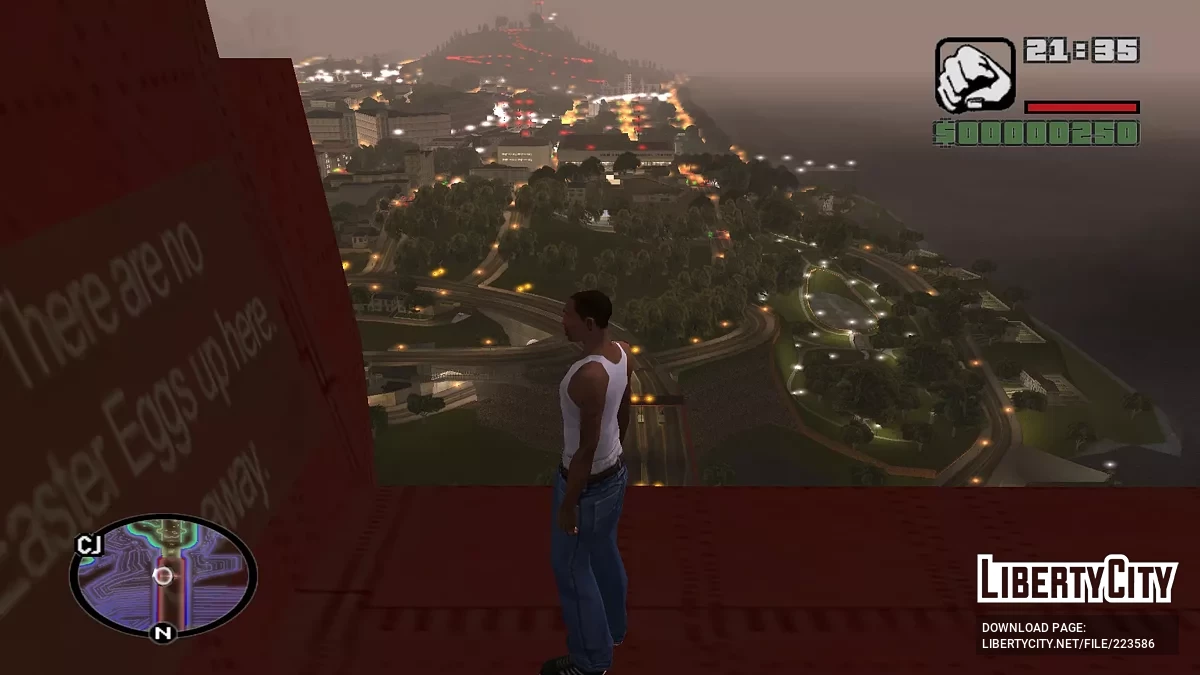 Carte radar néon isolines / GTA San Andreas