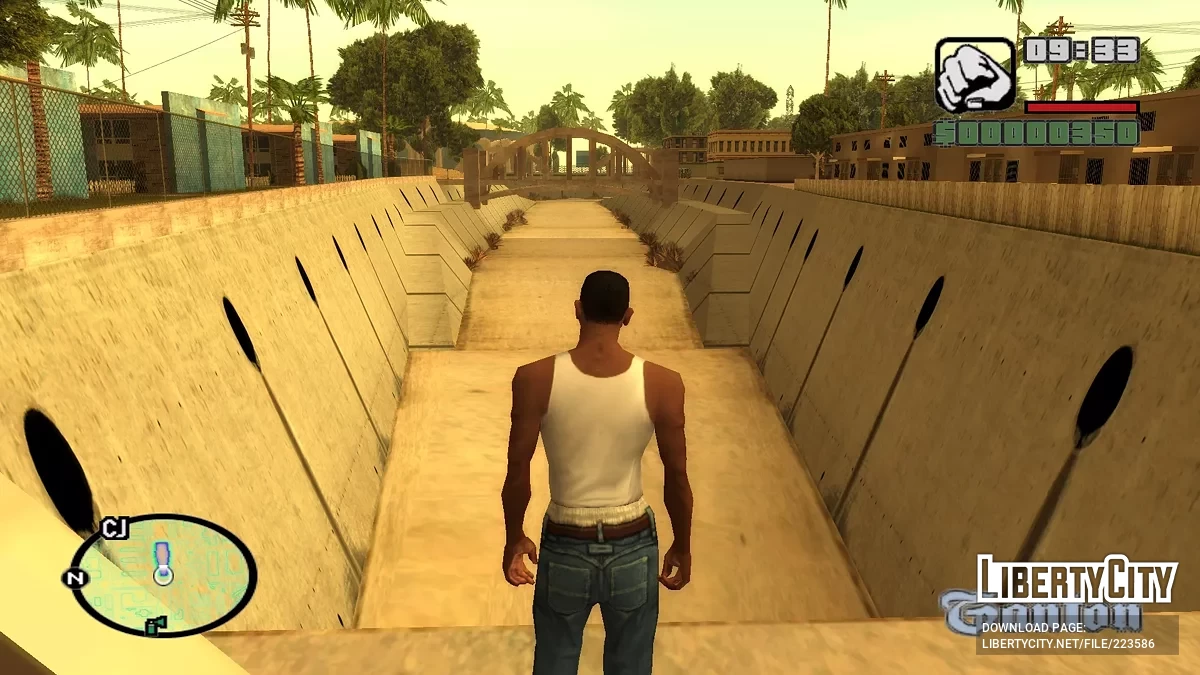 Carte radar néon isolines / GTA San Andreas