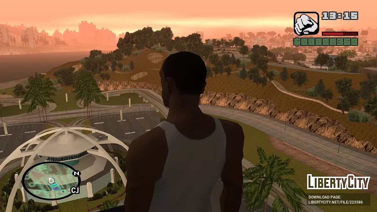 Carte radar néon isolines / GTA San Andreas