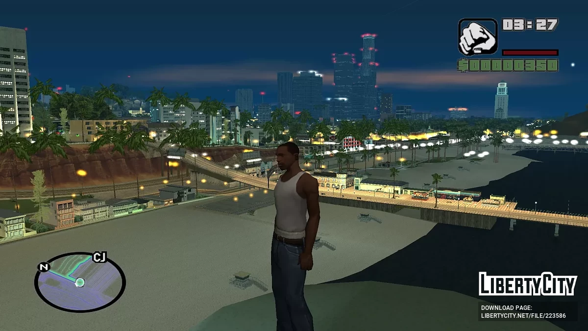 Carte radar néon isolines / GTA San Andreas