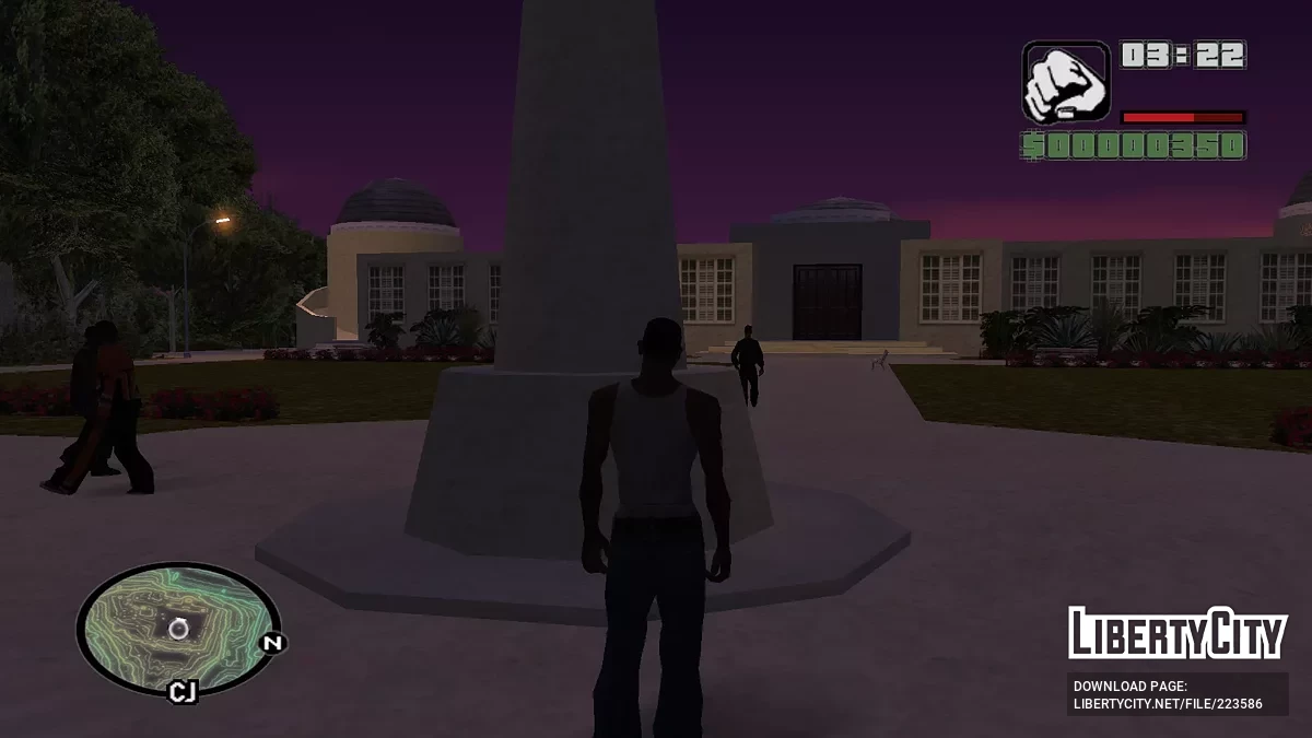 Carte radar néon isolines / GTA San Andreas