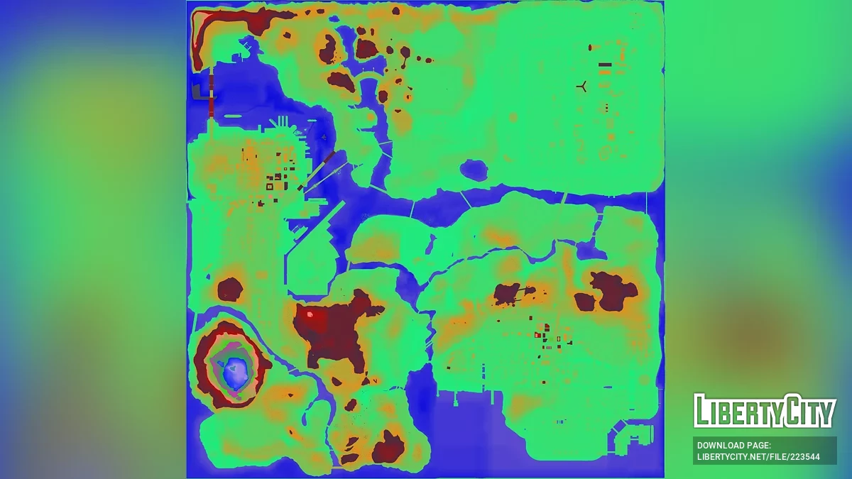 HeightmapColorized (radar) / GTA San Andreas